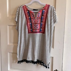Rafaella Embellished Tassel Top size XL